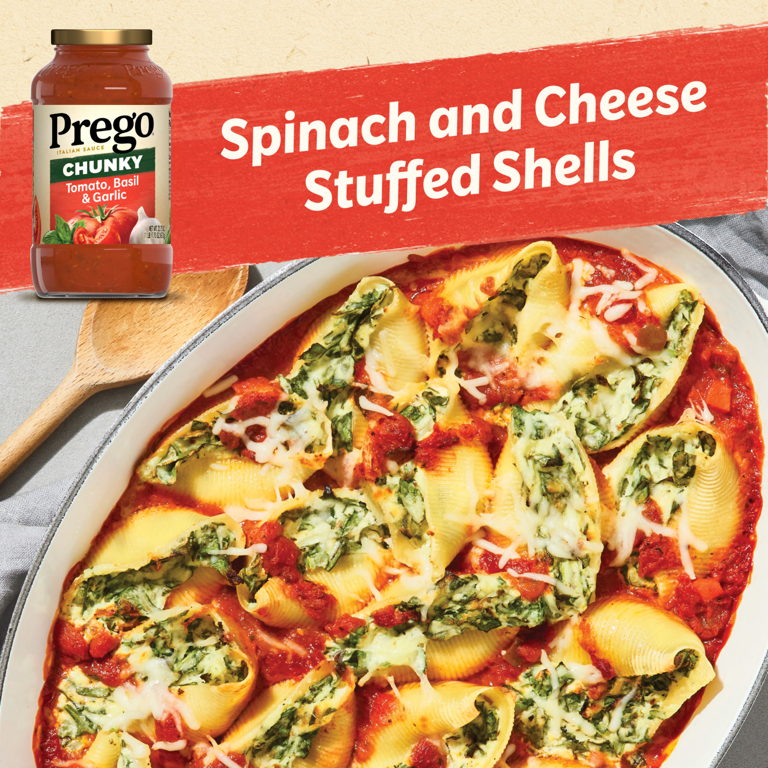 slide 6 of 8, Prego Chunky Tomato, Basil and Garlic Pasta Sauce, 23.750 oz