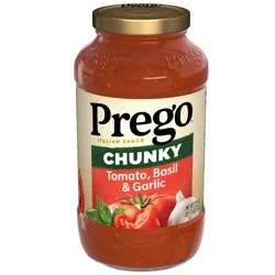 Prego Chunky Tomato, Basil and Garlic Pasta Sauce