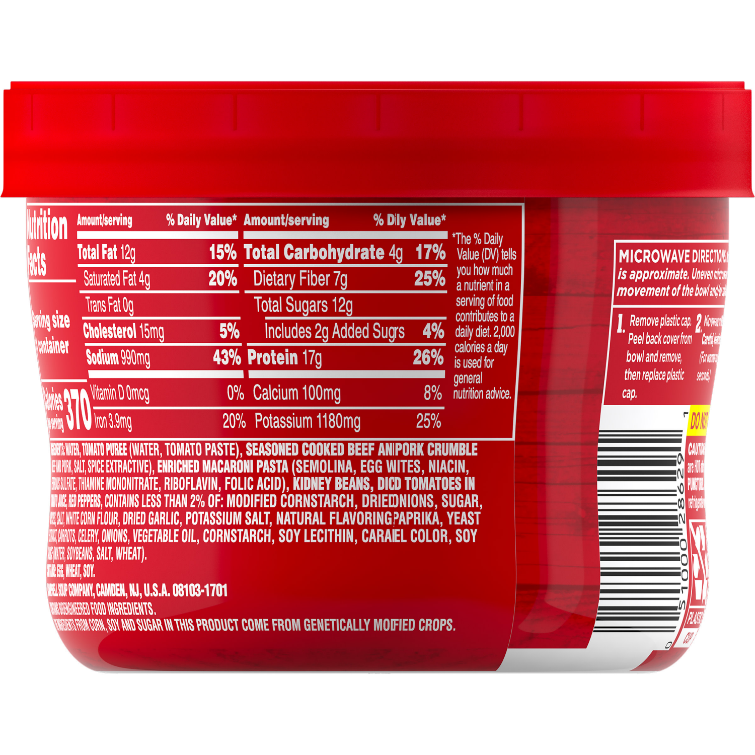 slide 4 of 4, Campbell's Chili Mac Soup, 15.250 oz