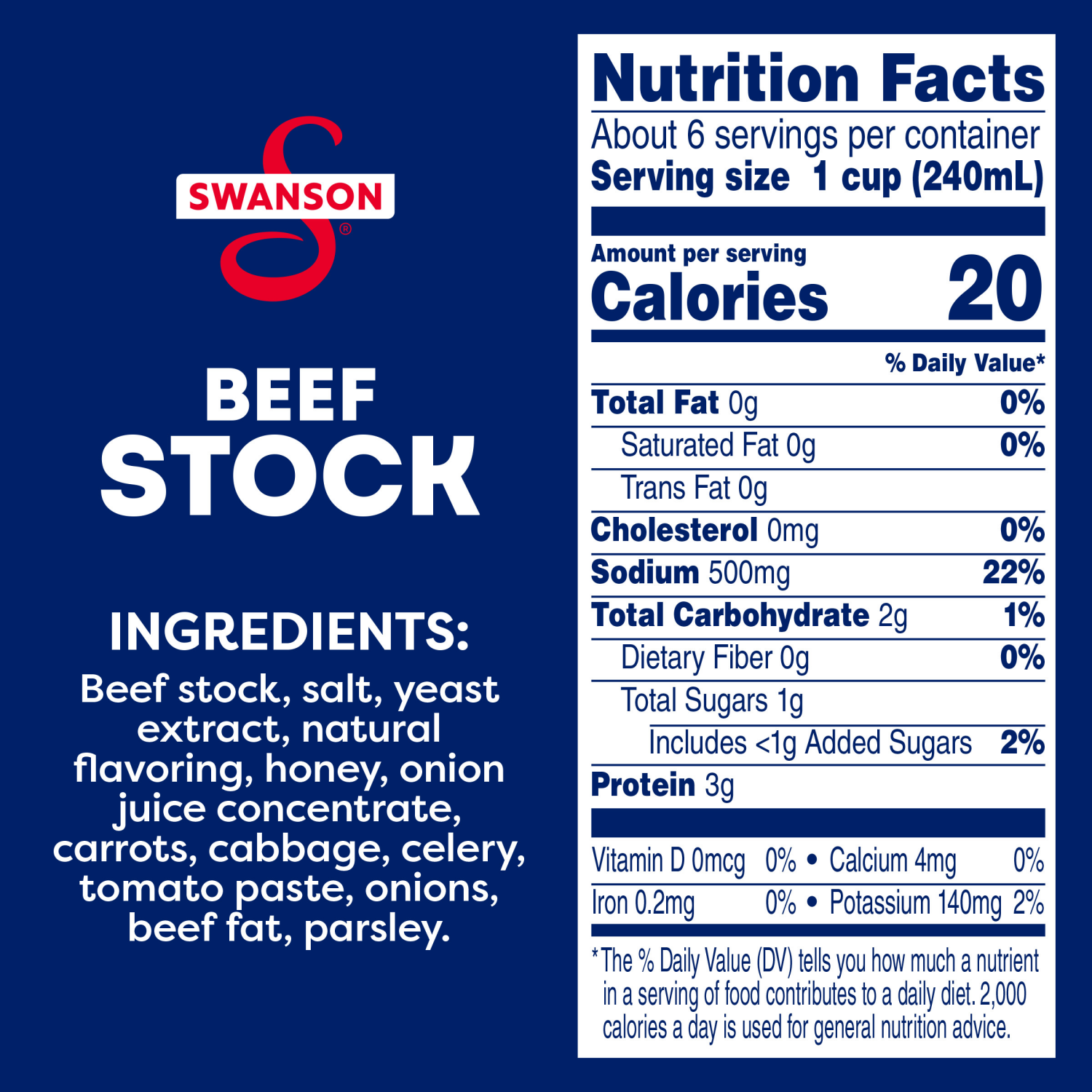 slide 4 of 8, Swanson Beef Stock, 48 oz Carton, 48.000 oz
