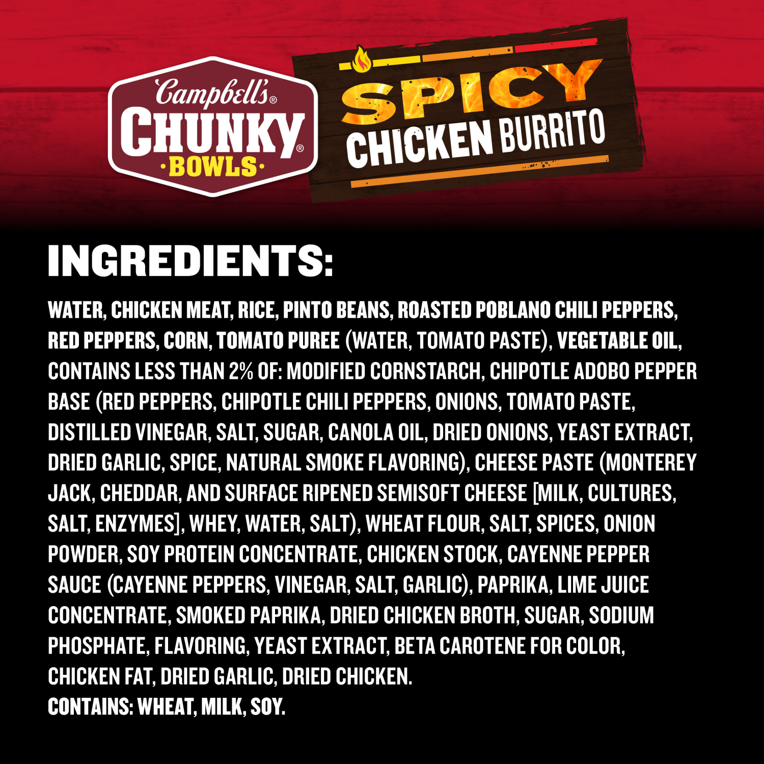 slide 2 of 4, Campbell's Spicy Chicken Burrito Soup, 15.250 oz