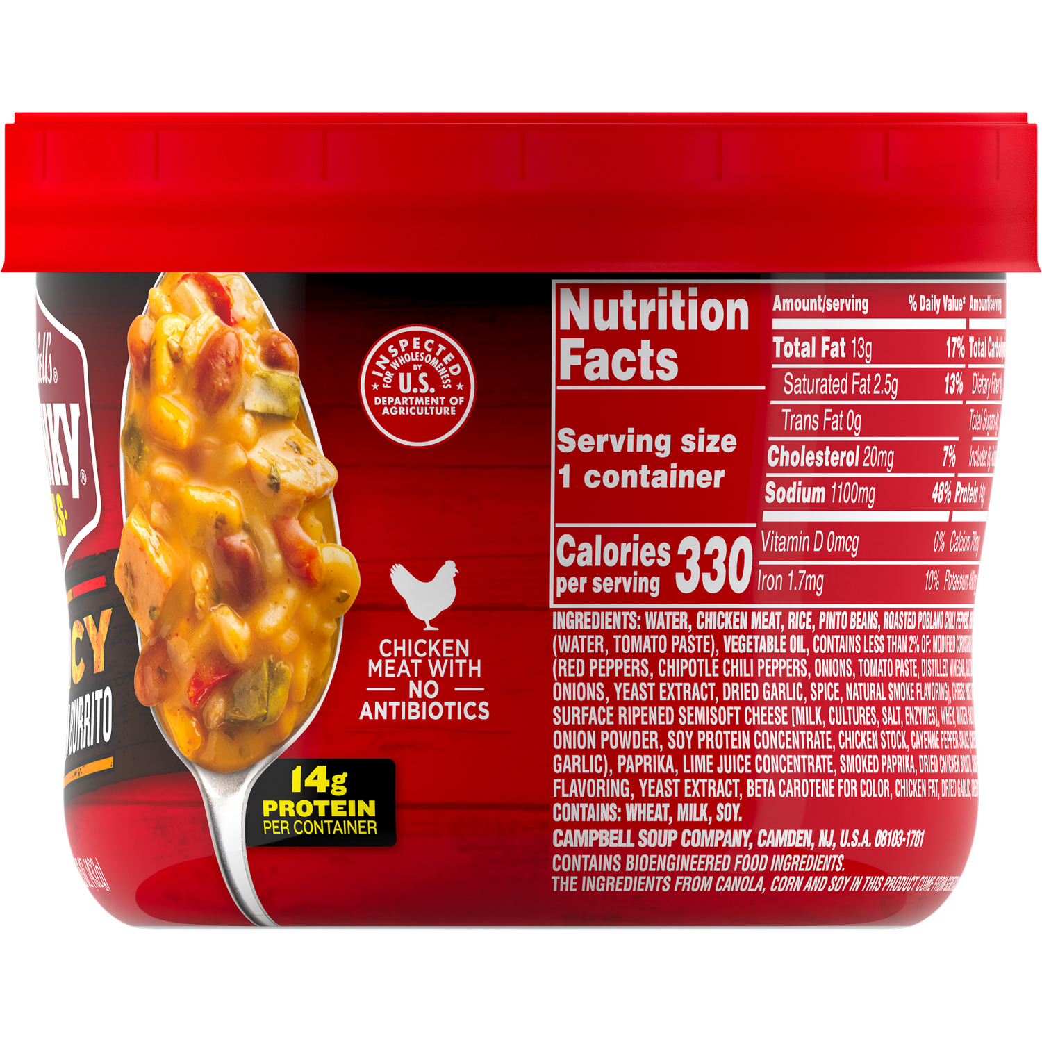 slide 4 of 4, Campbell's Spicy Chicken Burrito Soup, 15.250 oz