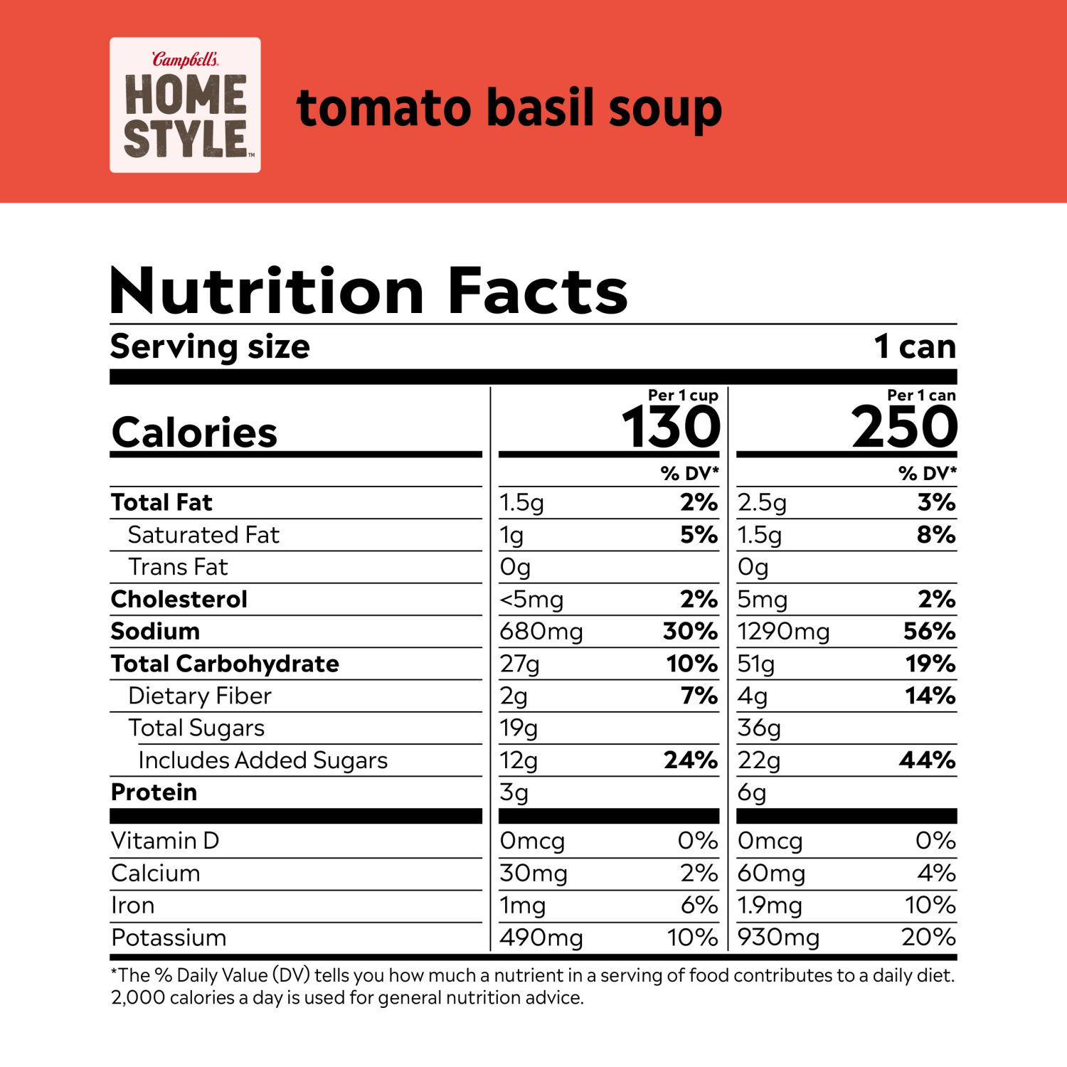 slide 5 of 6, Campbell's Campbell’s Homestyle Tomato Basil Soup, 16.3 oz Can, 16.300 oz