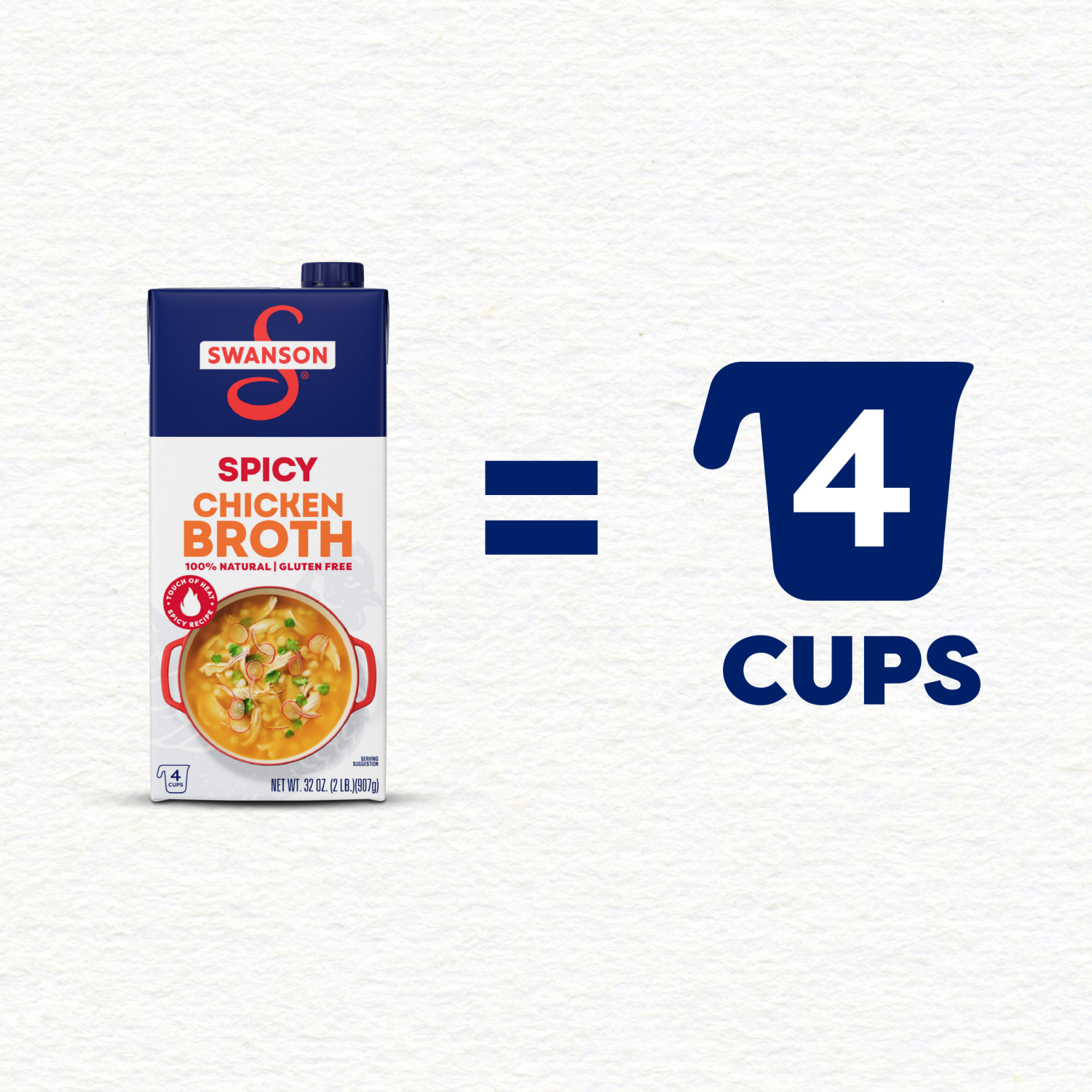 slide 7 of 8, Swanson 100% Natural Spicy Chicken Broth Carton, 32 oz