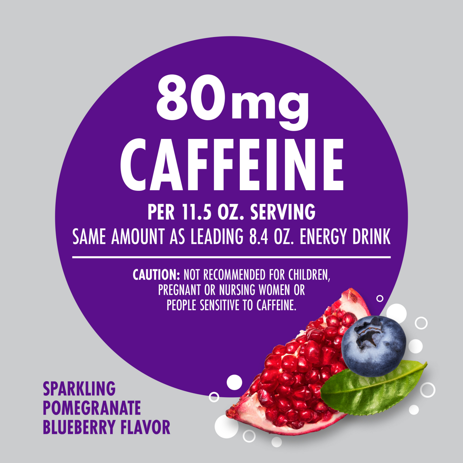 slide 6 of 8, V8 Sparkling Pomegranate Blueberry Juice Energy Drink, 11.5 oz