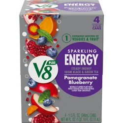 V8 Sparkling Pomegranate Blueberry Juice Energy Drink
