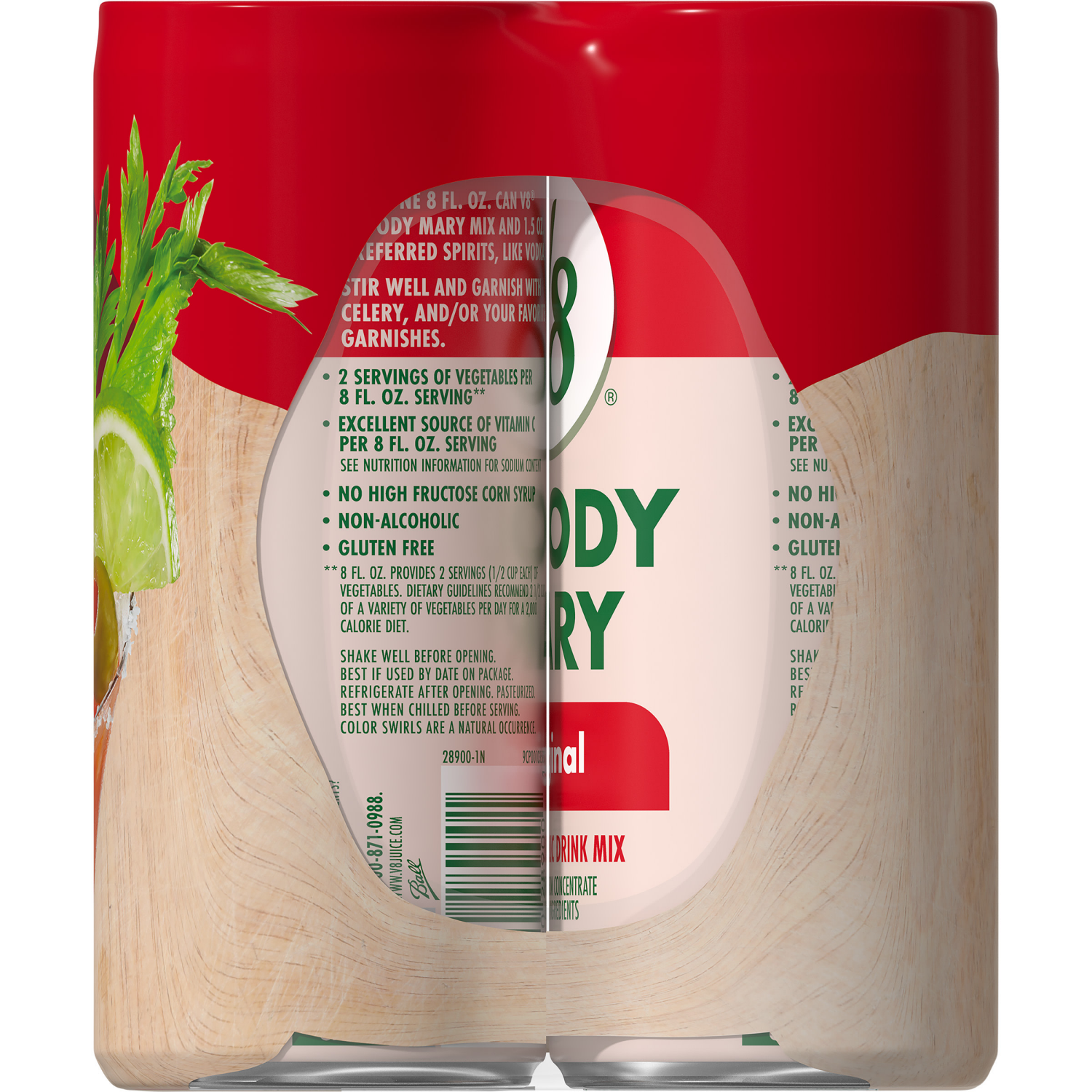 slide 2 of 5, V8 Bloody Mary Mix, 48.000 fl oz