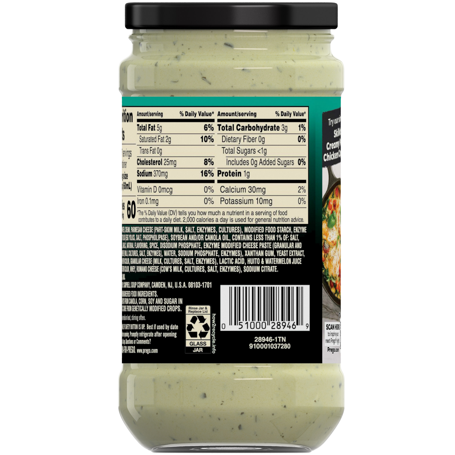 slide 5 of 8, Prego Creamy Parmesan Pesto Pasta Sauce, 14.5 oz Jar, 14.500 oz