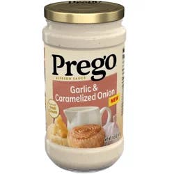 Prego Garlic and Caramelized Onion Alfredo Pasta Sauce, 14.5 oz Jar