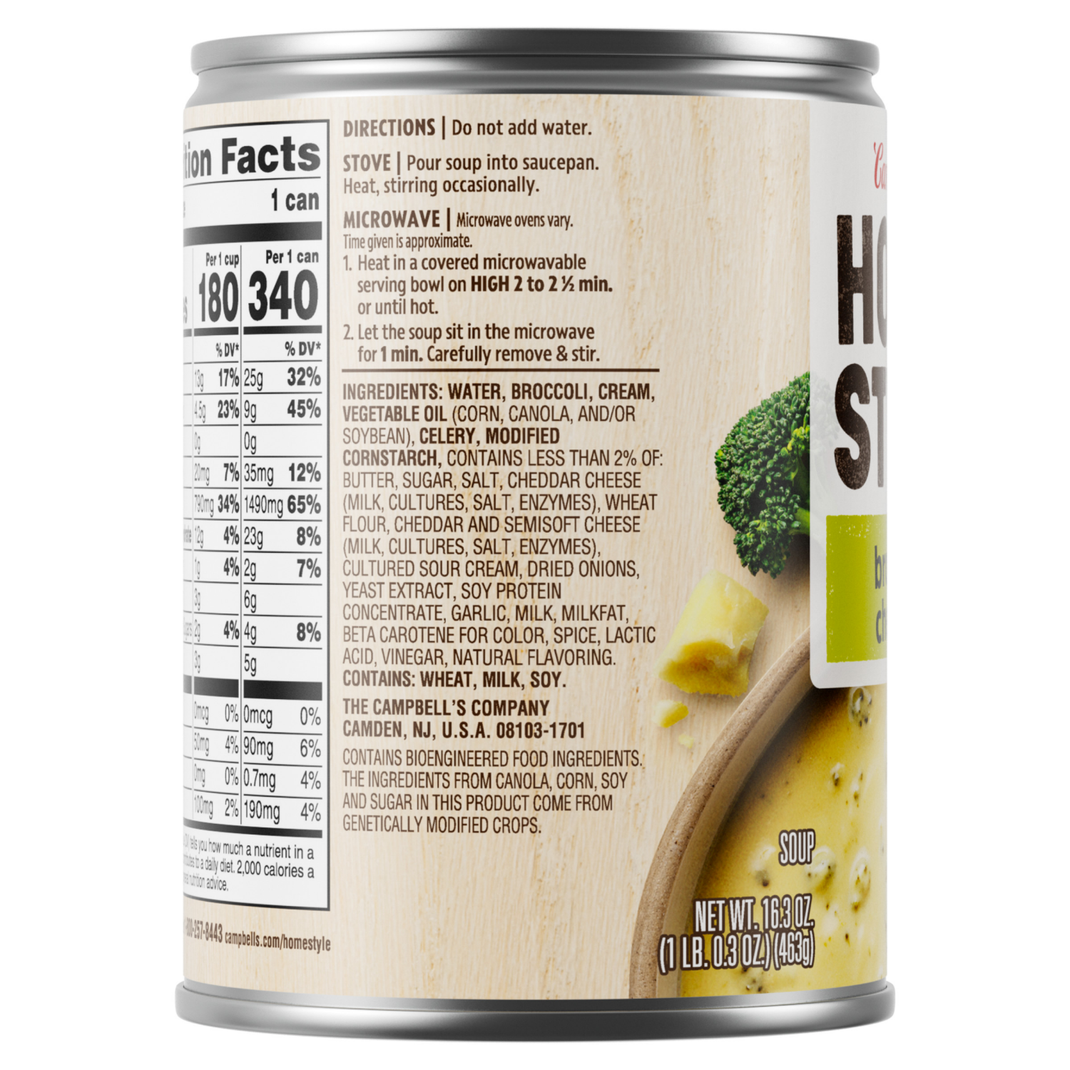 slide 2 of 6, Campbell's Campbell’s Homestyle Broccoli Cheddar Soup, 16.3 oz Can, 16.300 oz
