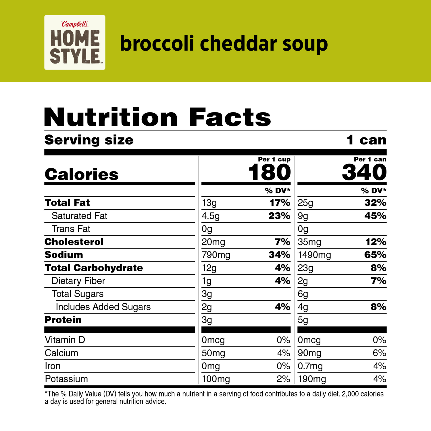 slide 3 of 3, Campbell's Campbell’s Homestyle Broccoli Cheddar Soup, 16.3 oz Can, 16.300 oz