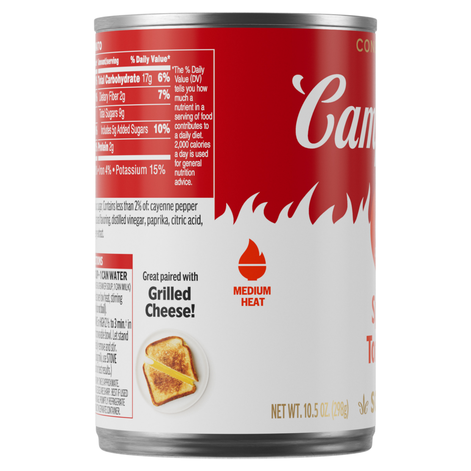 slide 5 of 7, Campbell's Condensed Spicy Tomato Soup, 10.5 oz Can, 10.5 oz