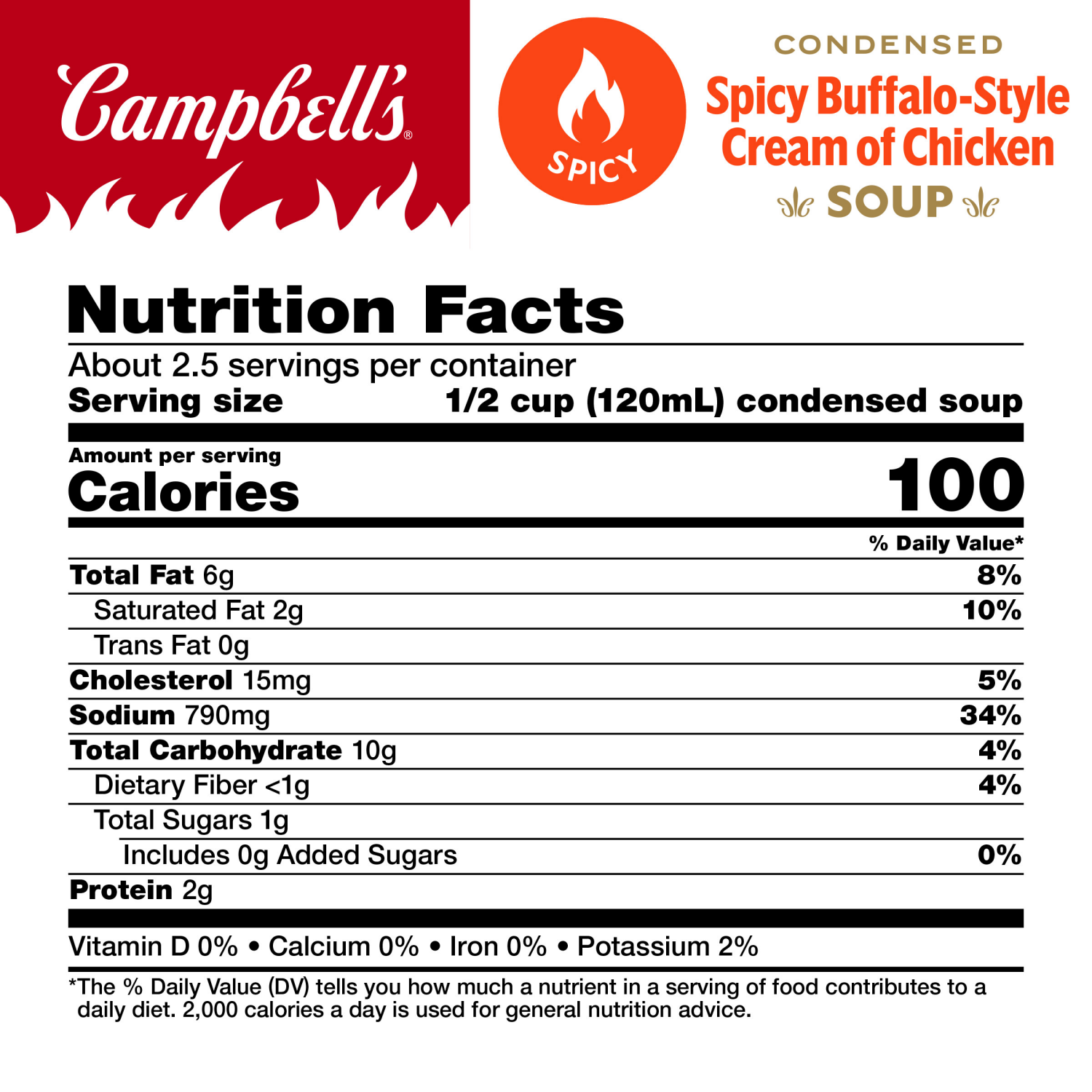 slide 5 of 8, CAMPBELLS Campbell's Condensed Spicy Buffalo-Style Cream of Chicken Soup, 10.5 oz