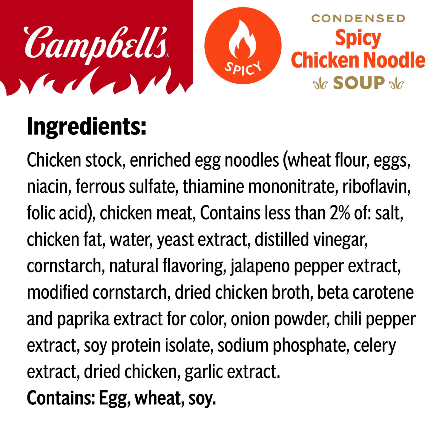 slide 4 of 7, CAMPBELLS Campbell's Condensed Spicy Chicken Noodle Soup, 10.5 oz
