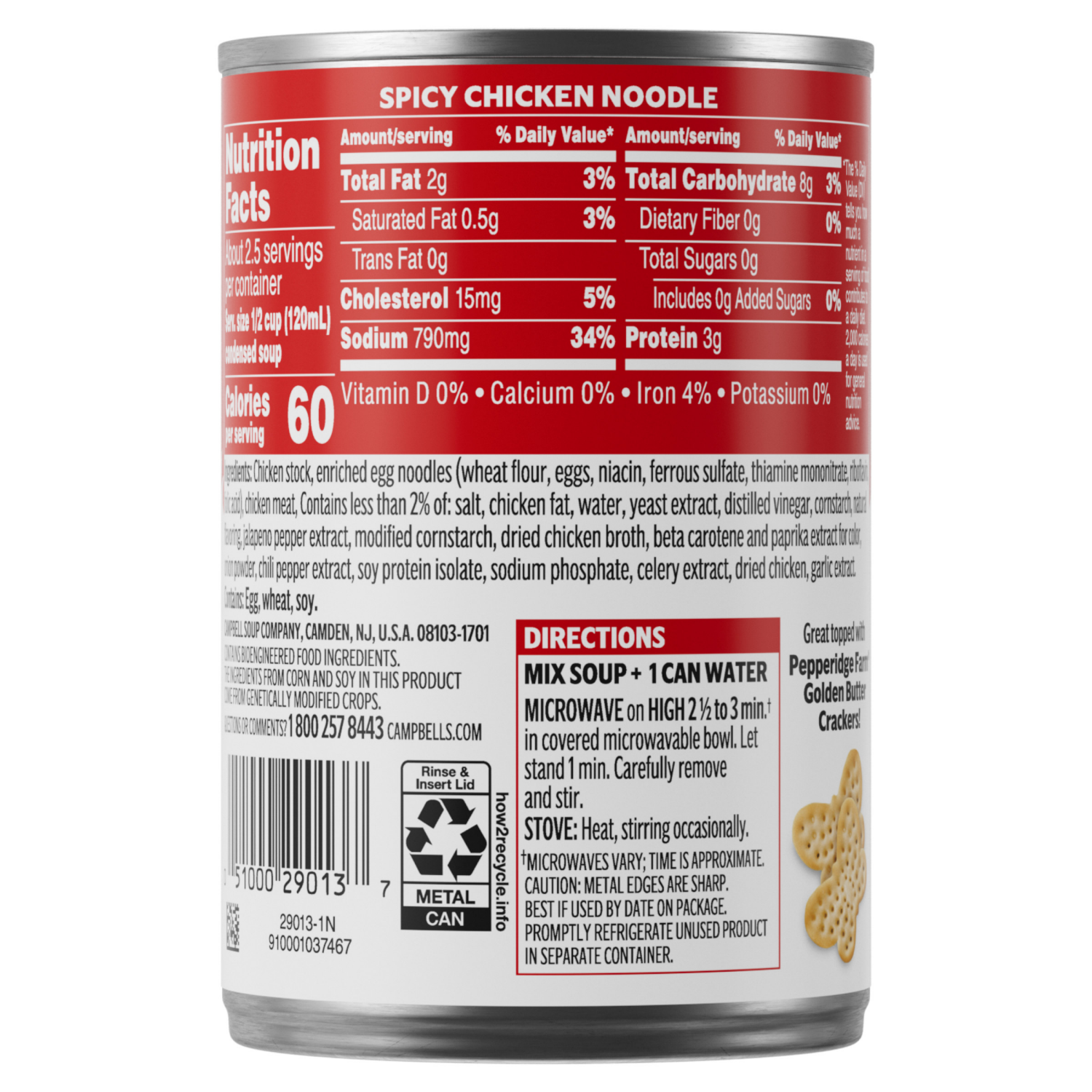 slide 5 of 7, CAMPBELLS Campbell's Condensed Spicy Chicken Noodle Soup, 10.5 oz