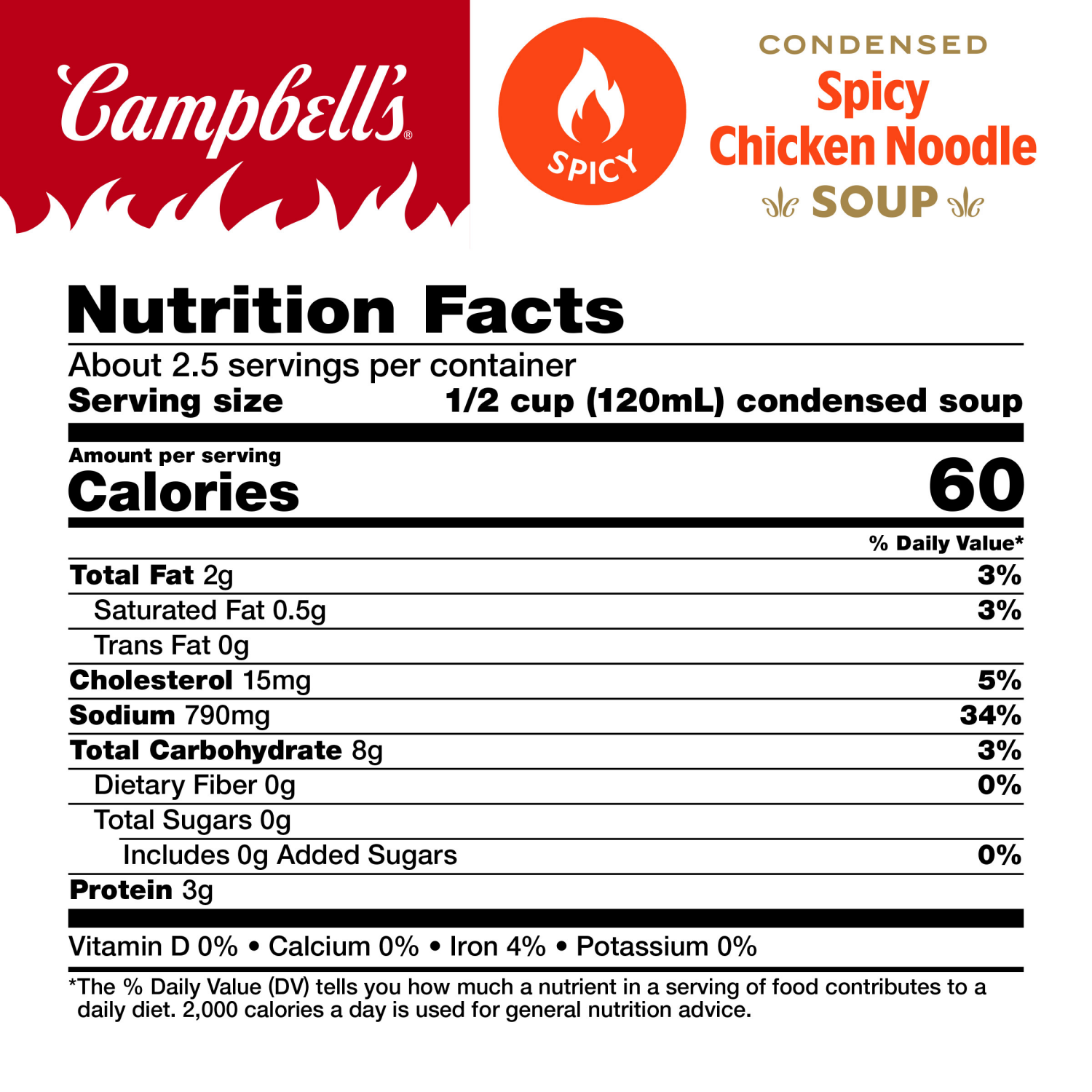 slide 6 of 7, CAMPBELLS Campbell's Condensed Spicy Chicken Noodle Soup, 10.5 oz