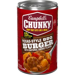 Campbells Chunky Soup, Texas-Style BBQ Burger with Natural Smoke Flavor