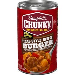 Campbells Chunky Soup, Texas-Style BBQ Burger with Natural Smoke Flavor