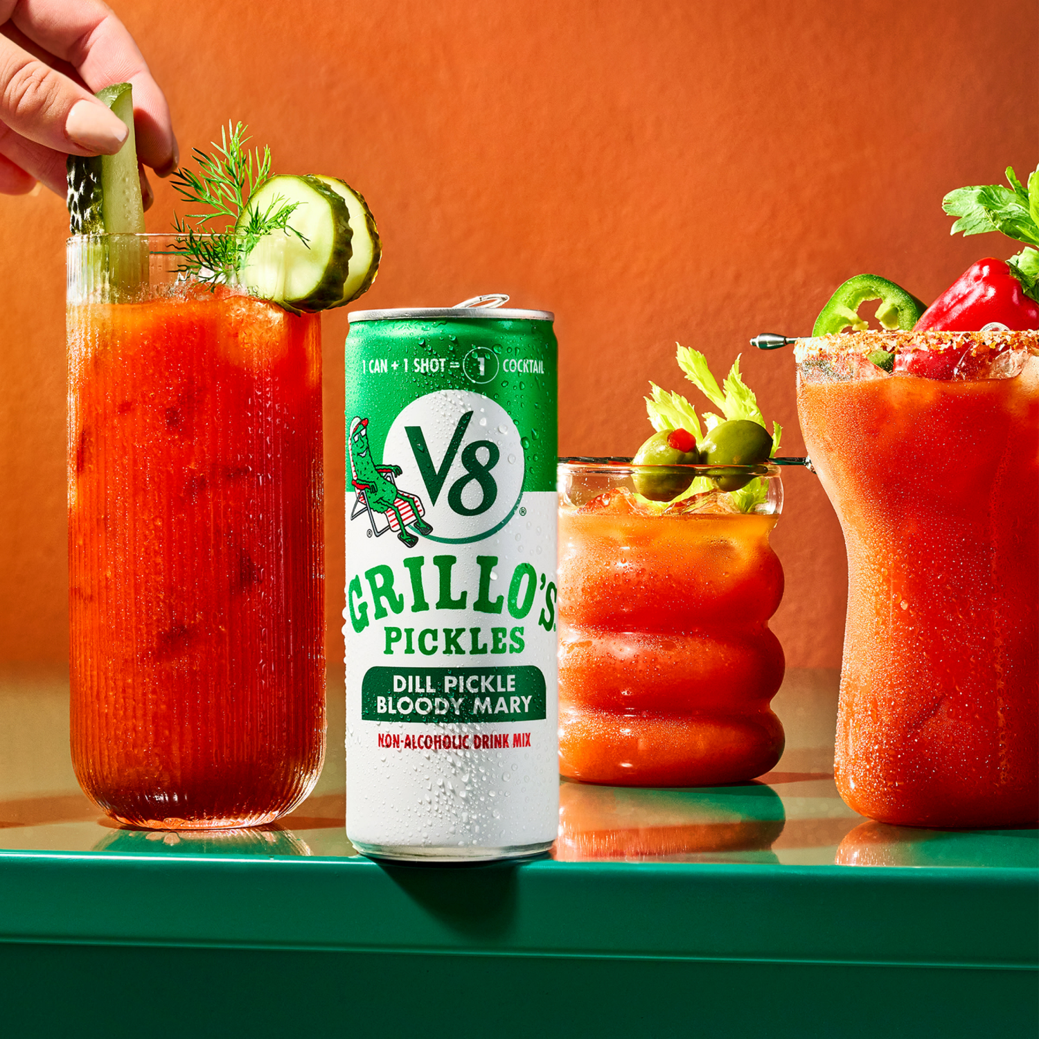 slide 4 of 5, V8 Juice Bloody Mary Grillo's Dill Pickle Juice - 6pk/8 fl oz Cans, 6 ct; 8 fl oz