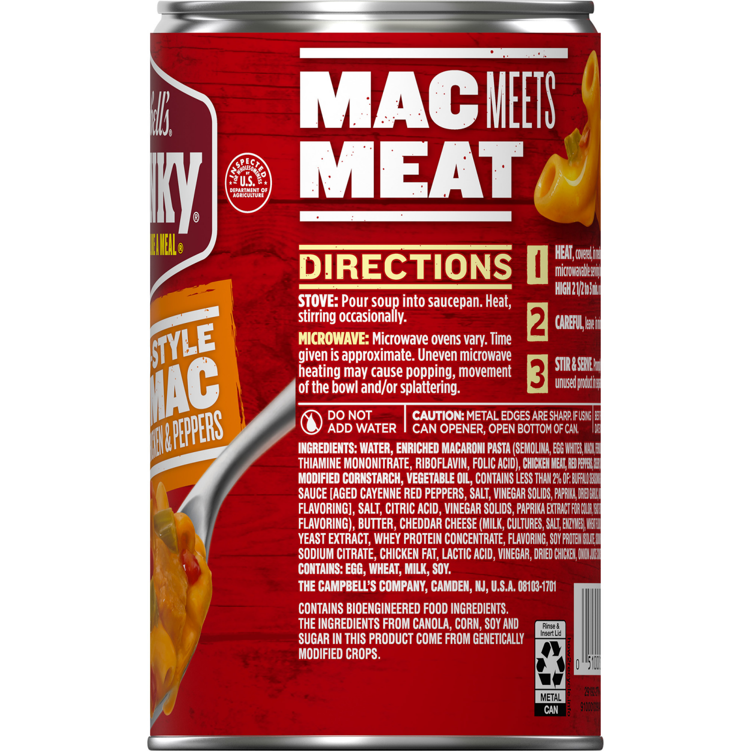 slide 4 of 6, Campbell's Campbell’s Chunky Buffalo-Style Chicken Mac Soup, 18.8 oz Can, 18.800 oz