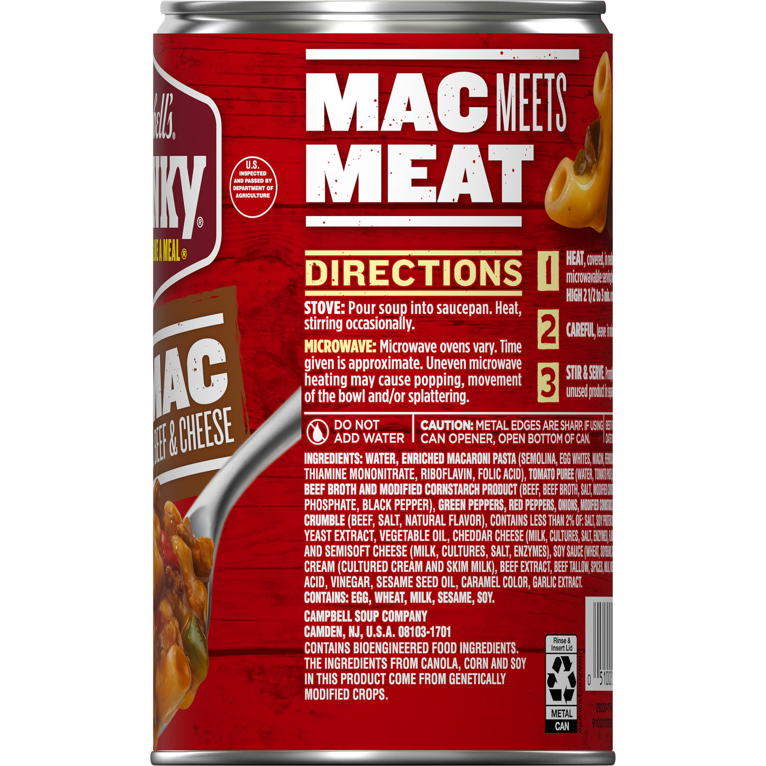 slide 4 of 6, Campbell's Campbell’s Chunky Beefy Mac Soup, 18.8 oz Can, 18.800 oz