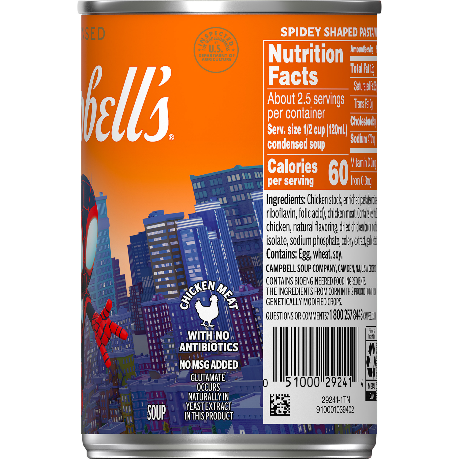 slide 6 of 8, Campbell's Campbell’s Condensed Kids Soup, Marvel’s Spidey and His Amazing Friends Shaped Pasta, 10.5 oz Can, 10.5 oz