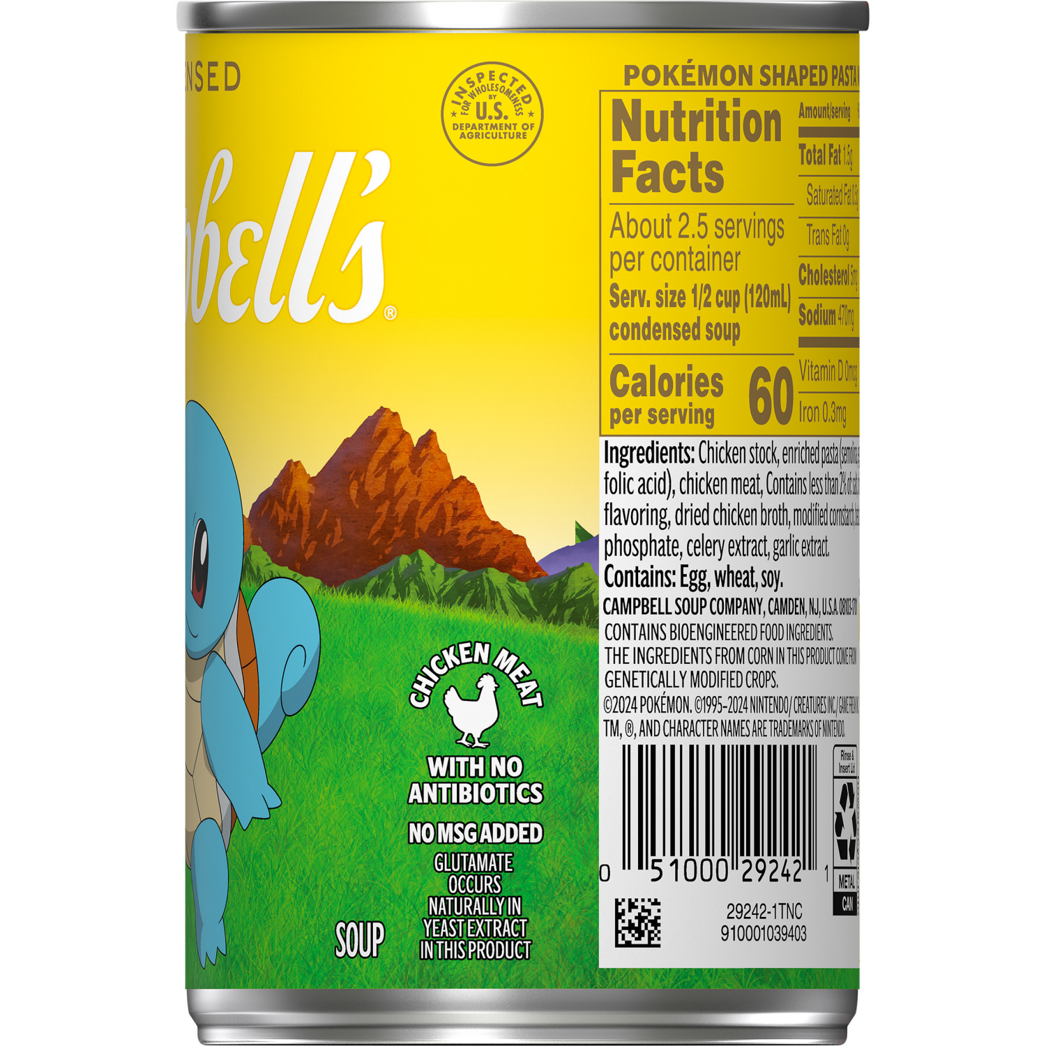 slide 4 of 6, Campbell's Campbell’s Condensed Kids Soup, Pokémon Shaped Pasta With Chicken in Chicken Broth, 10.5 oz Can, 10.5 oz