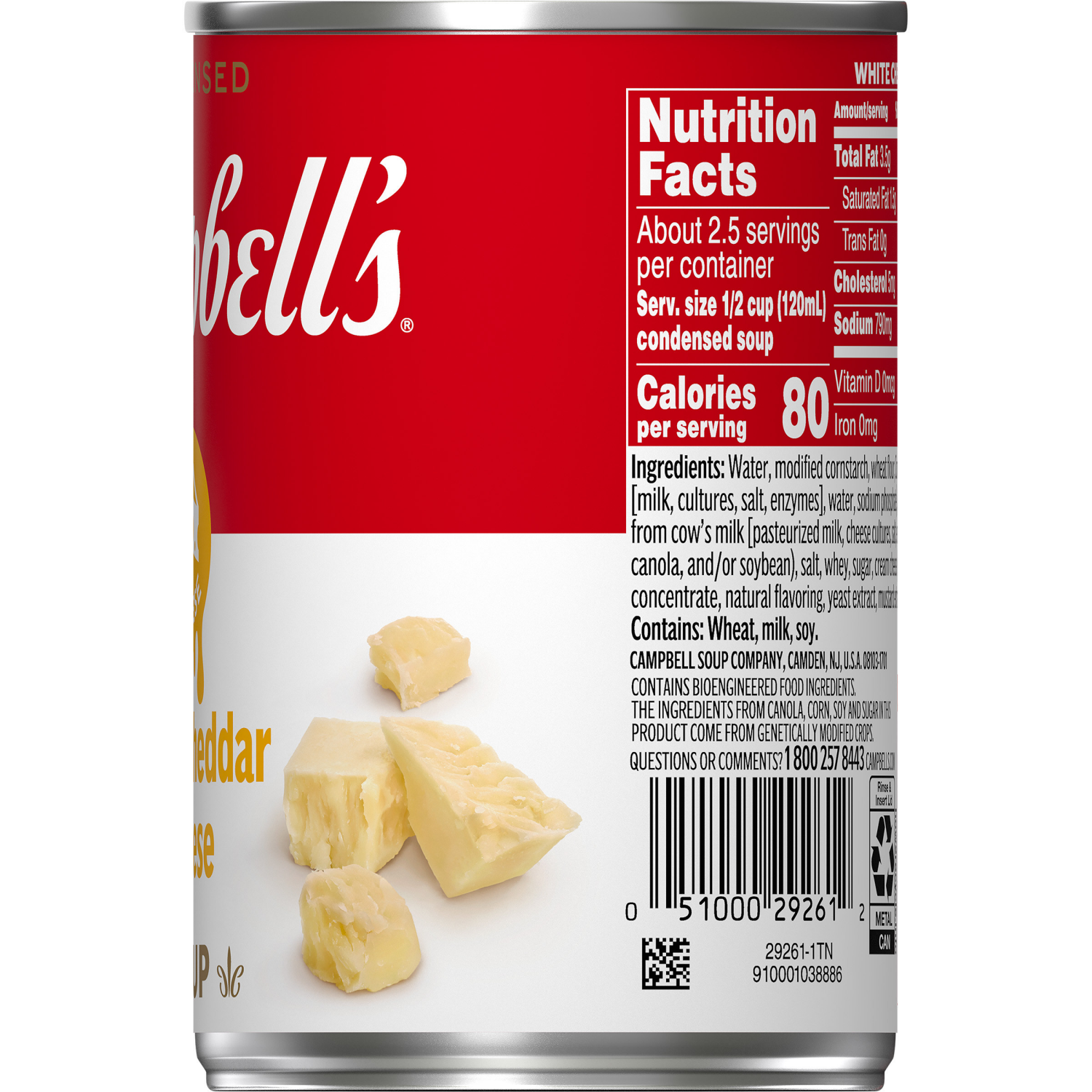 slide 3 of 6, Campbell's Condensed White Cheddar Cheese Soup, 10.5 oz Can, 10.5 oz
