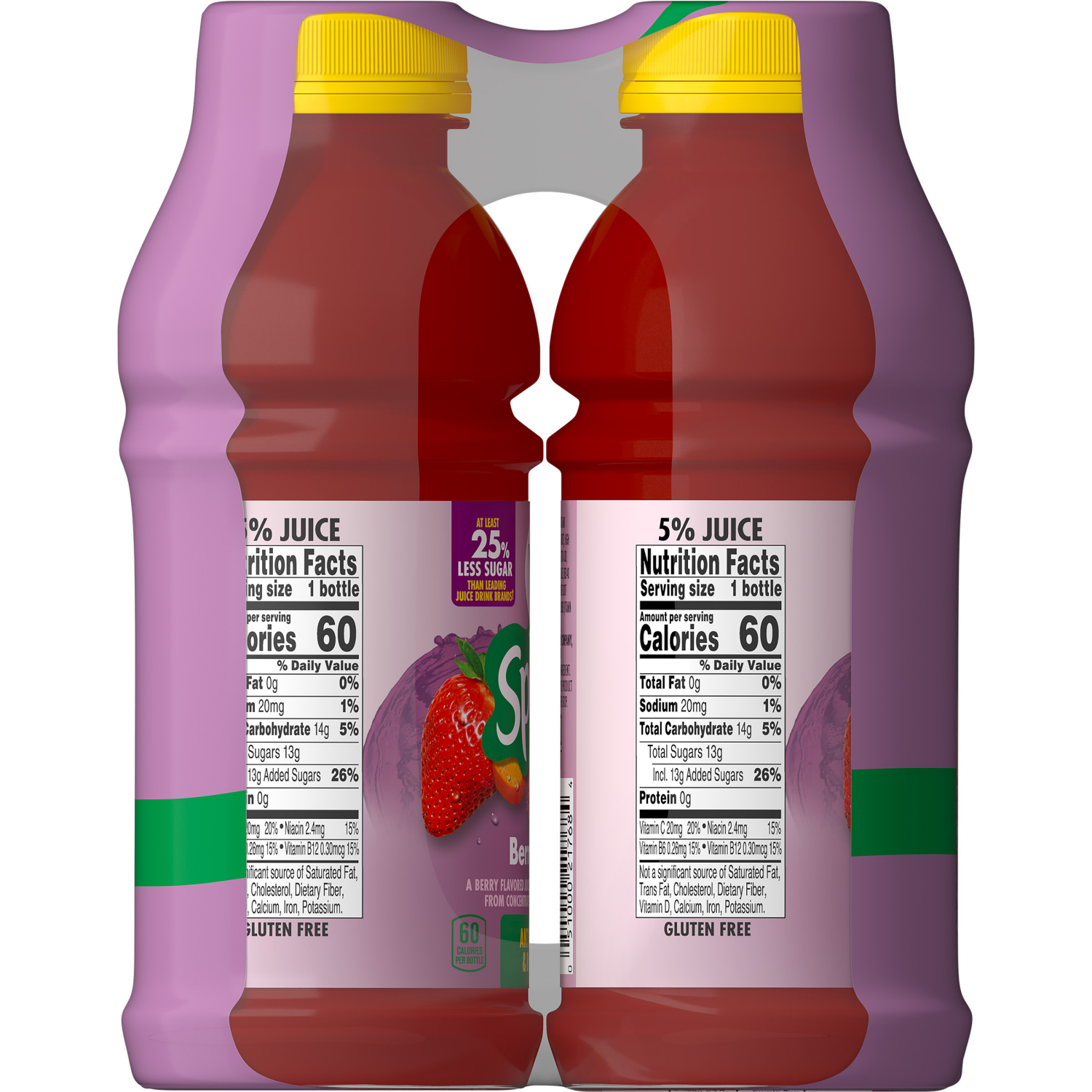 slide 2 of 8, V8 Splash Berry Blend Flavored Beverage, 12 fl oz Bottle (6 Pack), 72.000 fl oz