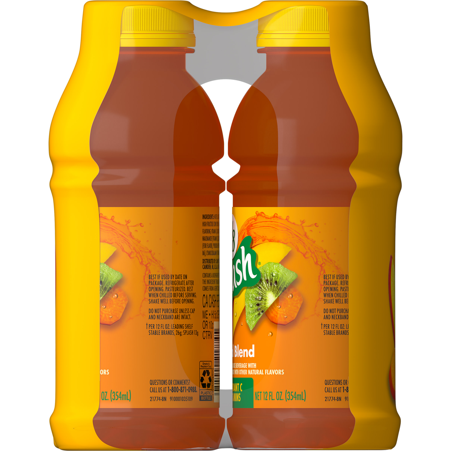 slide 4 of 8, V8 Splash Tropical Blend Flavored Beverage, 12 fl oz Bottle (6 Pack), 72.000 fl oz