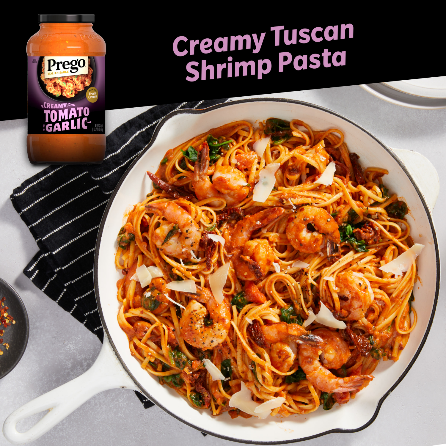 slide 6 of 8, Prego Creamy Tomato Garlic Sauce, 23.75 oz