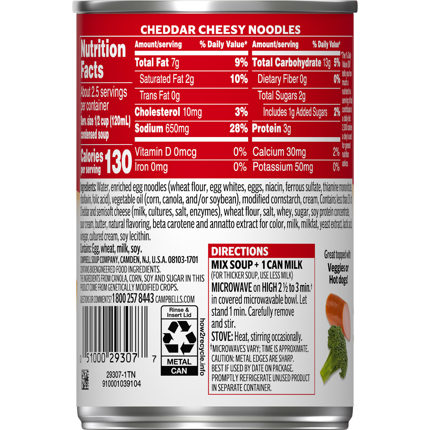 slide 4 of 6, Campbell's Campbell’s Condensed Kids Cheddar Cheesy Noodle Soup, 10.5 oz Can, 10.5 oz