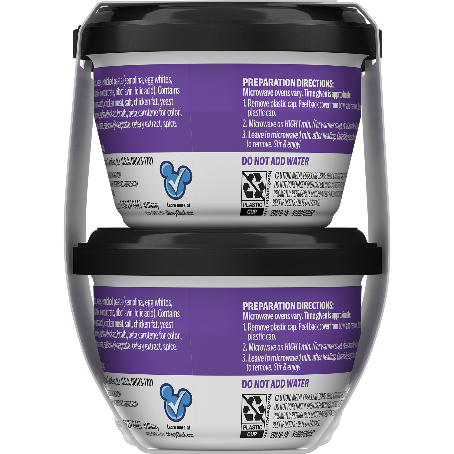 slide 3 of 4, Campbell's Condensed Kids Soup, Disney Frozen Souper Shapes Pasta, 7oz Bowl (4 Pack), 28 oz