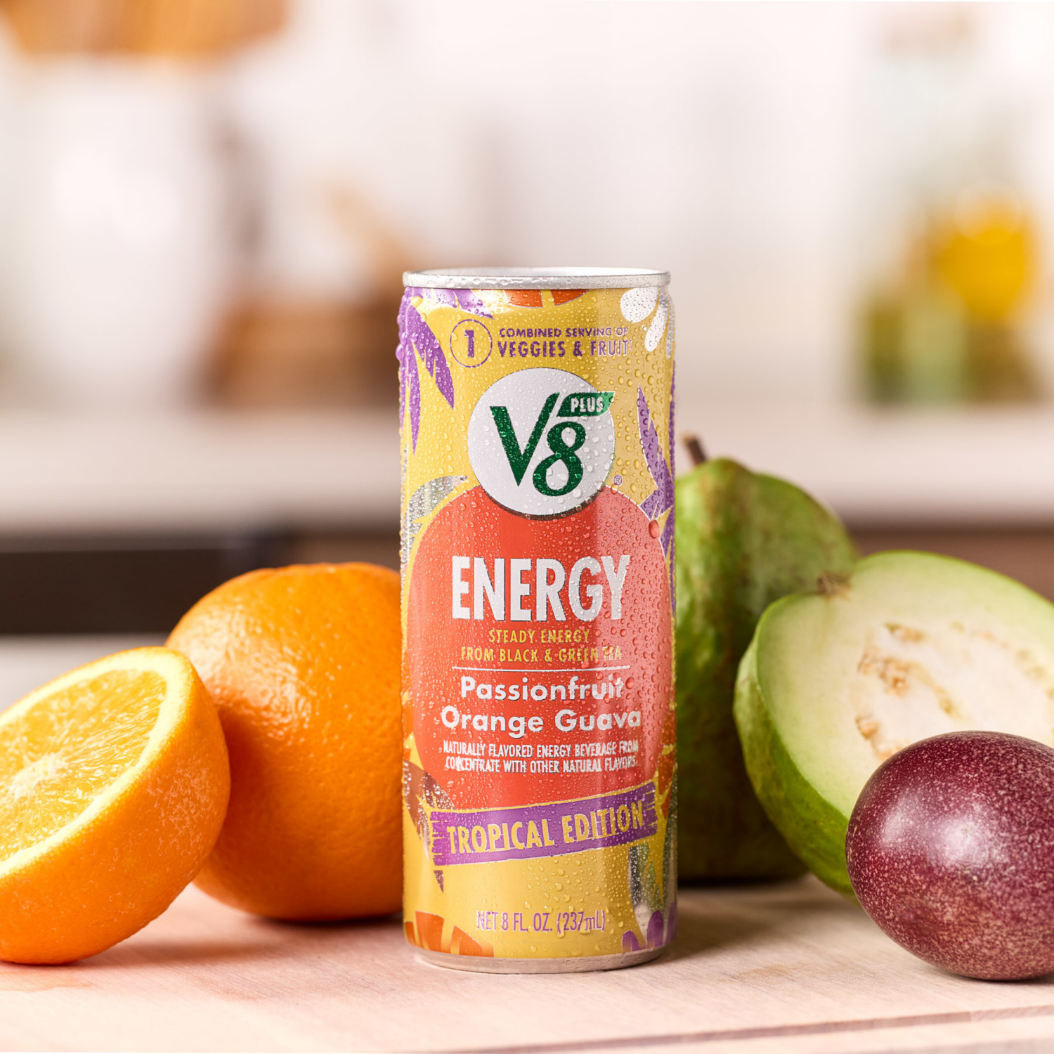 slide 6 of 8, V8 Energy Pear Ginger Energy Drink, 8 fl oz Can (6 Pack), 48.000 fl oz
