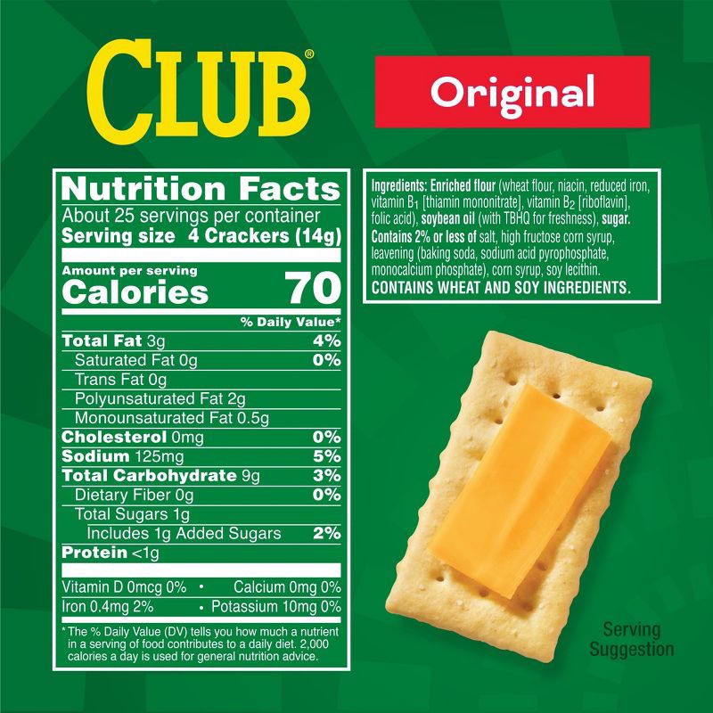 slide 9 of 12, Club Snack Stacks Crackers Original - 12.5oz/6ct, 12.5 oz, 6 ct