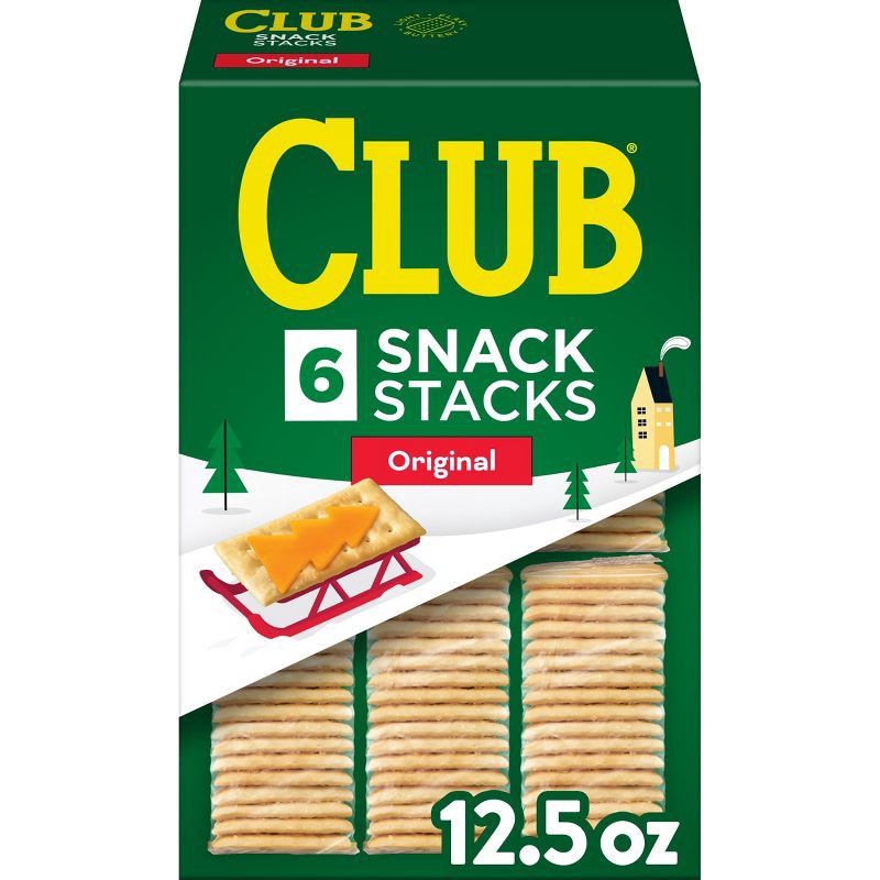slide 1 of 12, Club Snack Stacks Crackers Original - 12.5oz/6ct, 12.5 oz, 6 ct