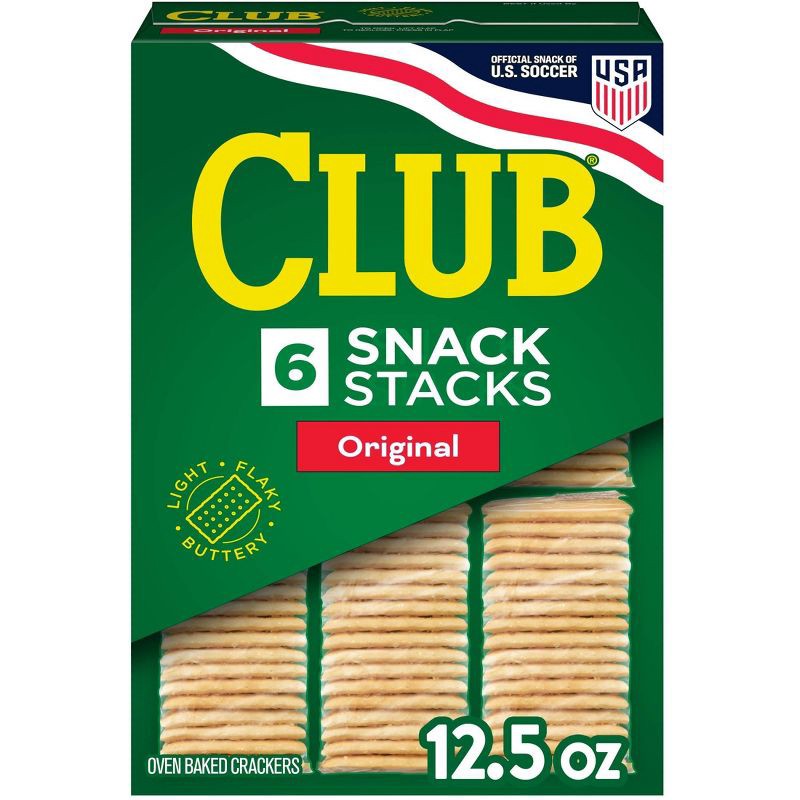 slide 1 of 13, Club Snack Stacks Crackers Original - 12.5oz/6ct, 12.5 oz, 6 ct
