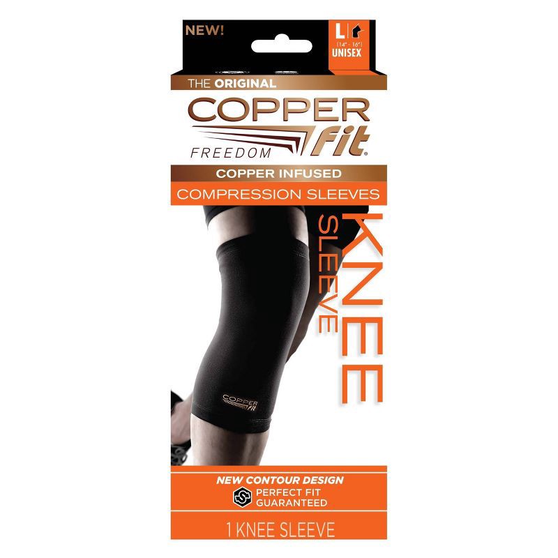 slide 1 of 3, Copper Fit Sport Knee - Large, 1 ct