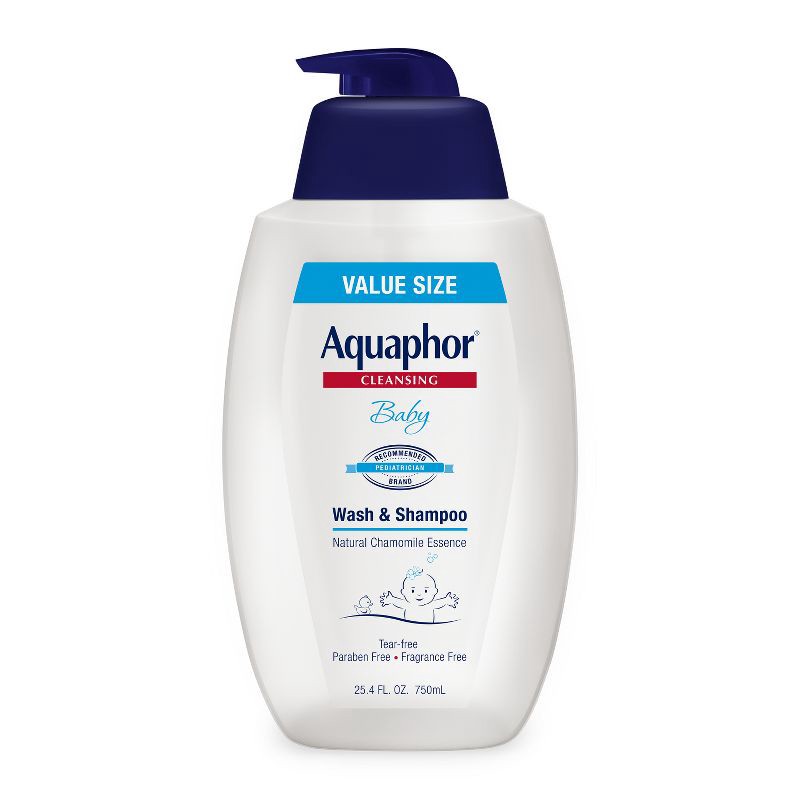 slide 1 of 10, Aquaphor Unscented Baby Wash and Shampoo - 25.4oz, 25.4 oz