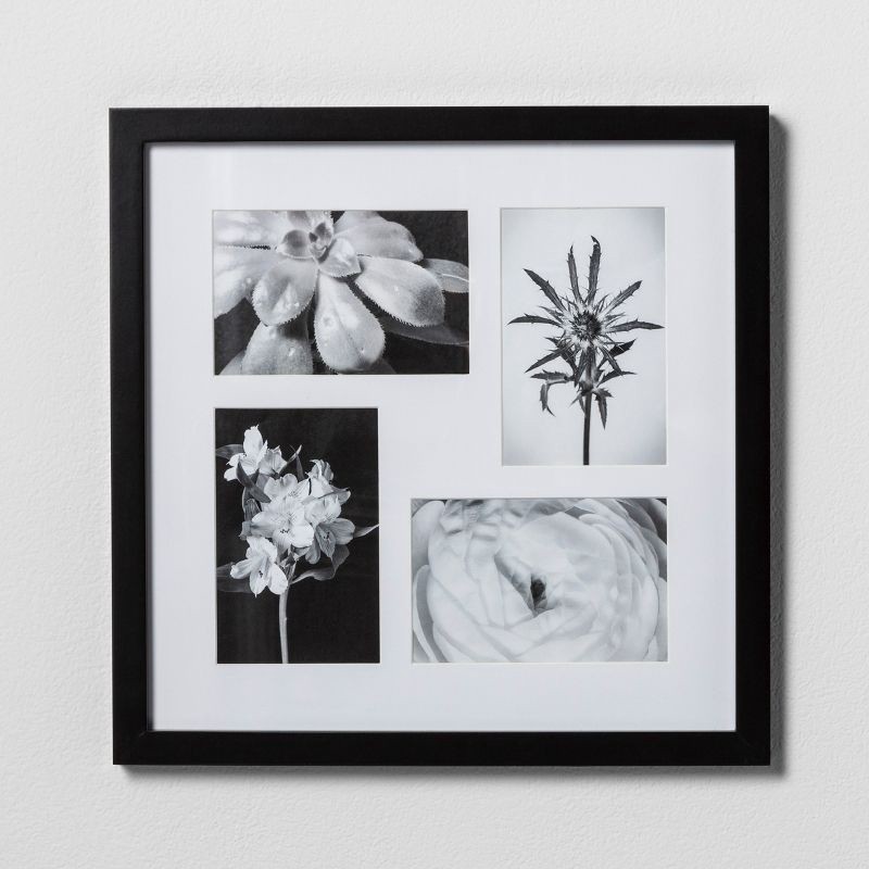 slide 3 of 5, Thin Collage Frame Holds Four 4" x 6" Photos Black - Room Essentials, 1 ct