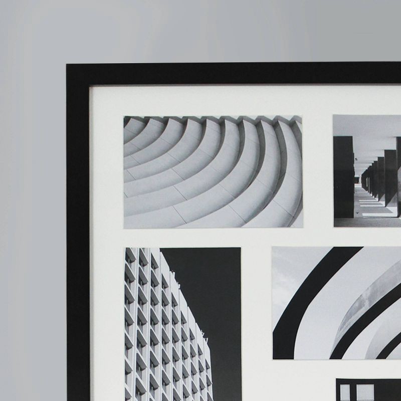 slide 4 of 6, 33"x14" Thin Collage Holds 12 Photo Frame Black - Threshold™: Modern Style, MDF Material, Wall Mountable, 1 ct