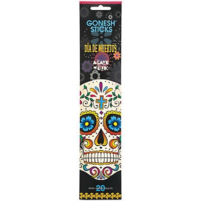 slide 1 of 1, Gonesh Dia De Muertos Agave Musk Incense Sticks, 20 ct