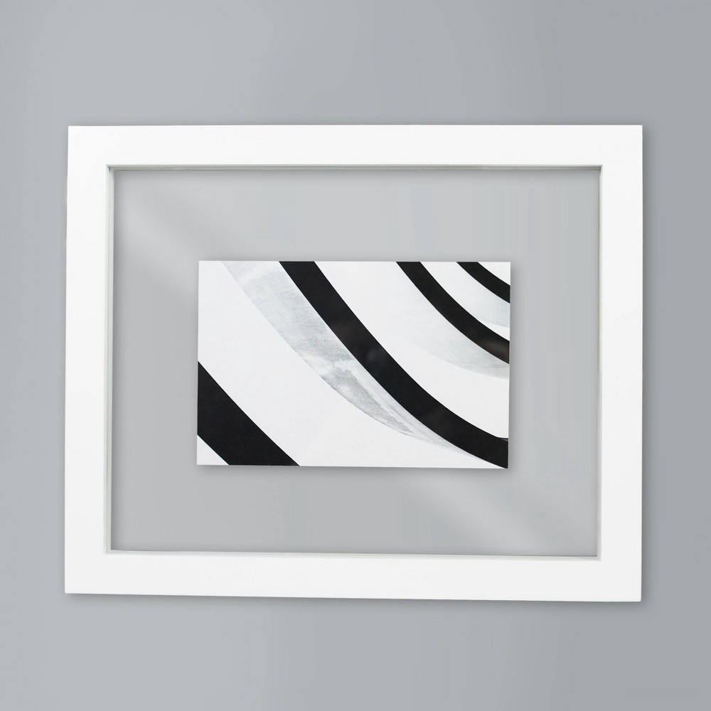 slide 2 of 6, 9" x 11" Thin Gallery Float Frame White - Made By Design, 1 ct