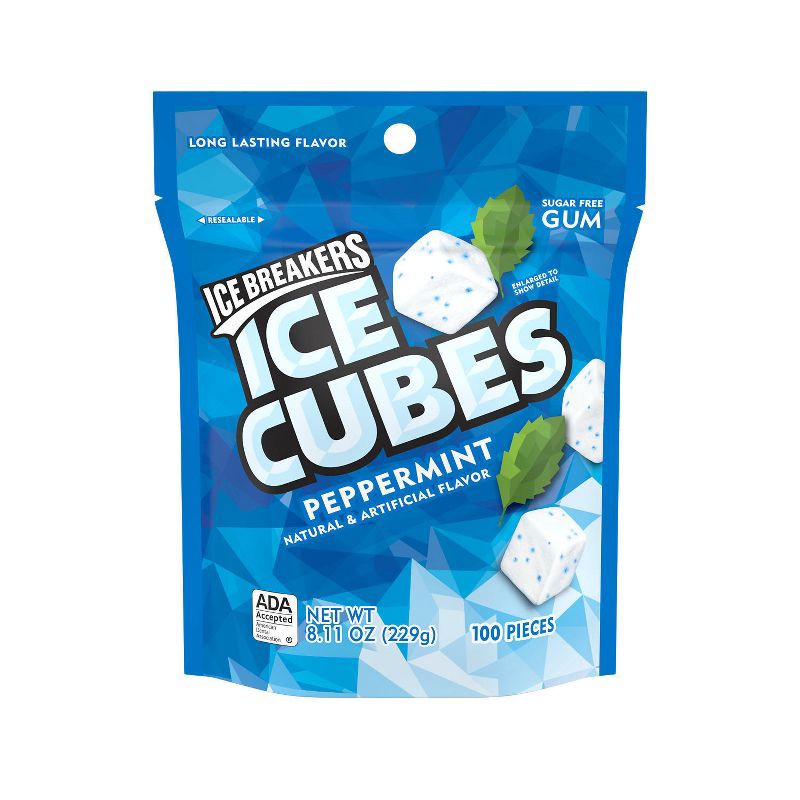 slide 3 of 7, Ice Breakers Ice Cubes Peppermint Sugar-Free Gum - 100ct, 100 ct