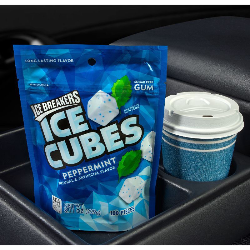 slide 6 of 7, Ice Breakers Ice Cubes Peppermint Sugar-Free Gum - 100ct, 100 ct