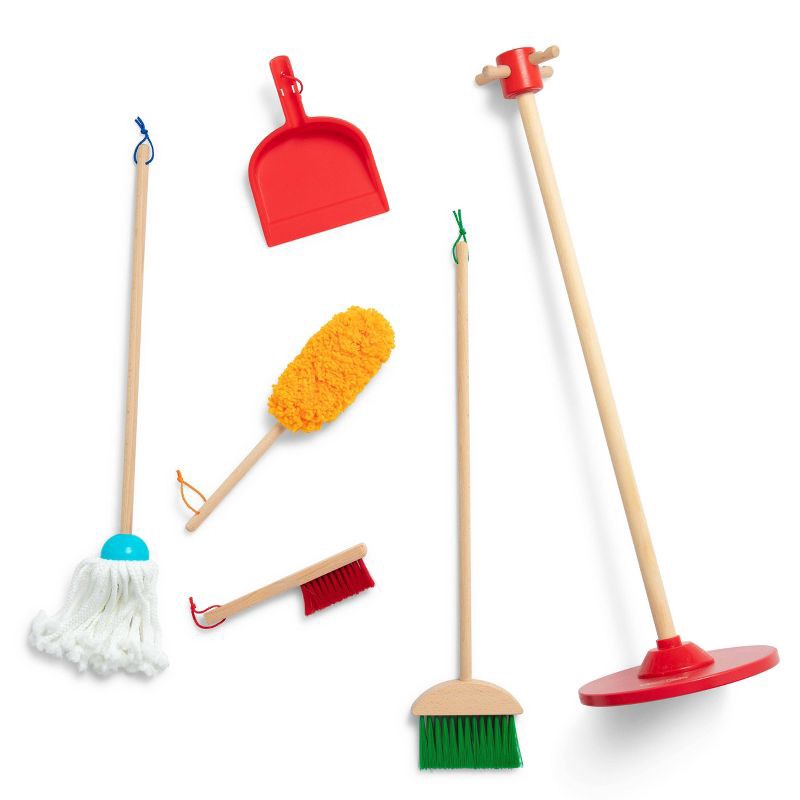 slide 4 of 9, Melissa & Doug Let's Play House! Dust, Sweep & Mop 6pc Set, 6 ct
