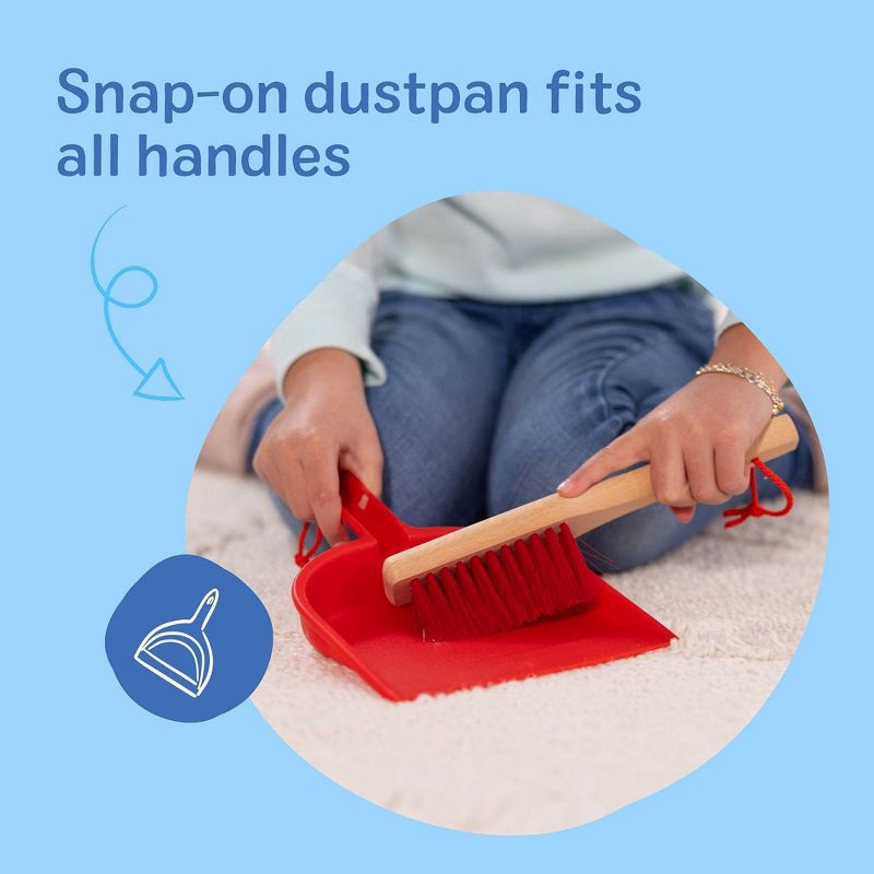 slide 8 of 9, Melissa & Doug Dust! Sweep! Mop! 6pc Wooden Pretend Play Preschool Cleaning Set, 6 ct