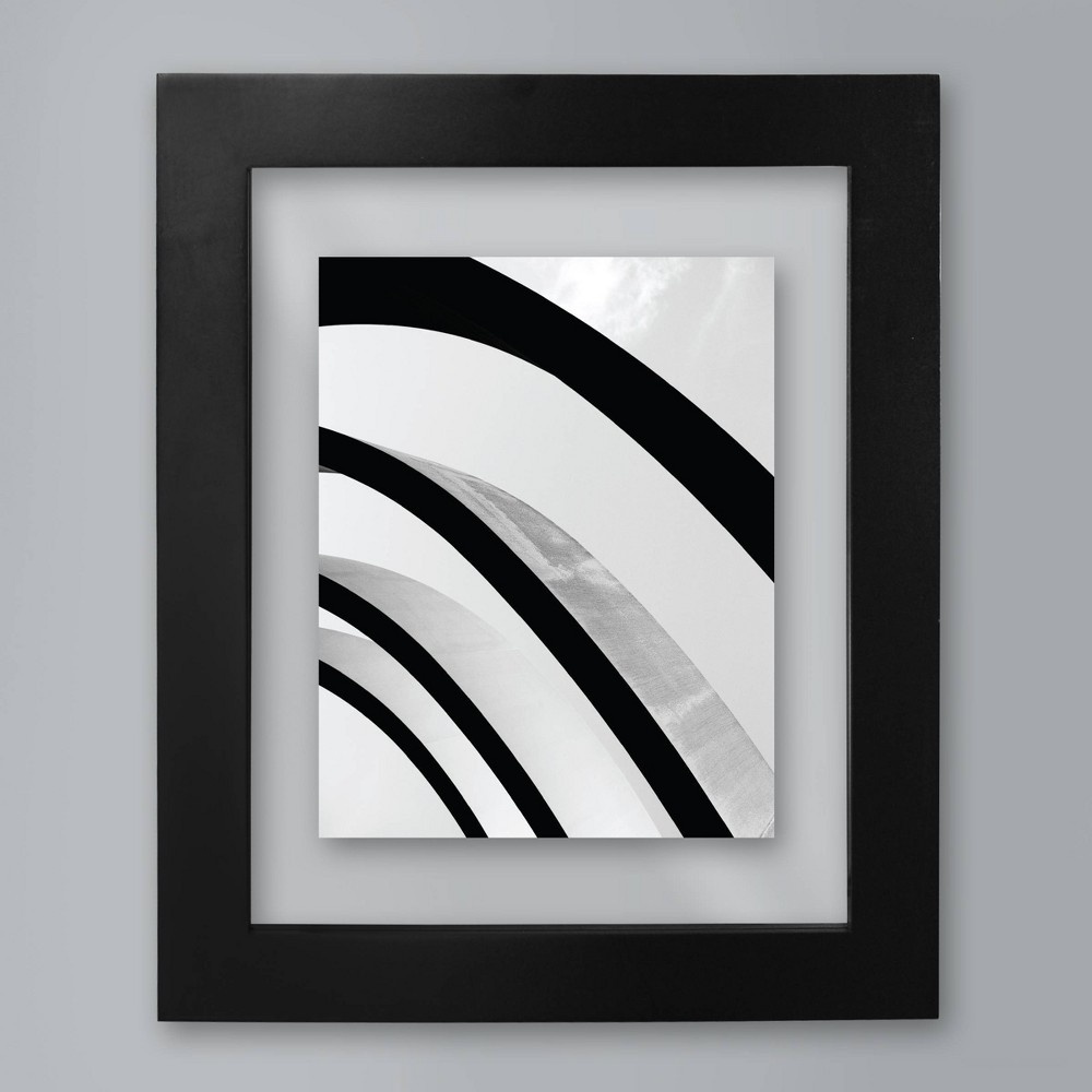 slide 2 of 6, 8" x 10" Wide Gallery Float Frame Black - Made By Design, 1 ct