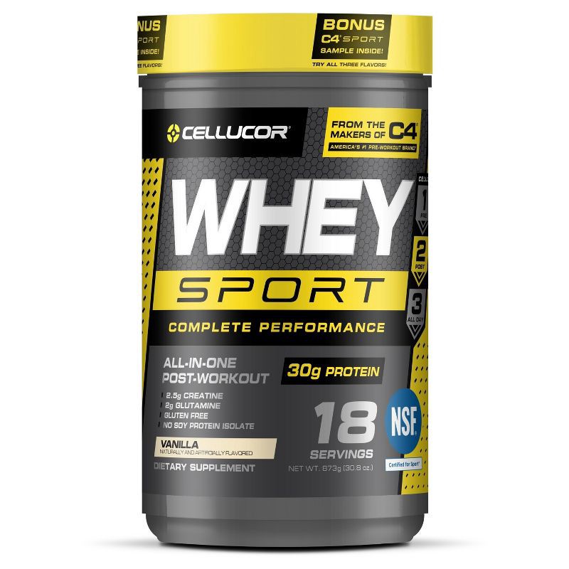 slide 1 of 1, Cellucor Cor-Sport Whey Protein - Vanilla - 29.5oz, 29.5 oz