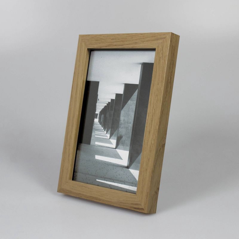 slide 2 of 4, 4" x 6" Thin Grain Frame Wood - Threshold™: Modern MDF Tabletop, FSC Certified, Easel Back, 1 ct